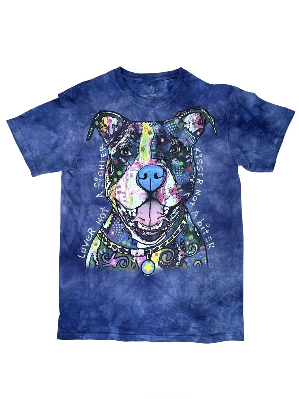 The Mountain Pit Bull Dog Tie Dye Graphic Tee Shirt Medium